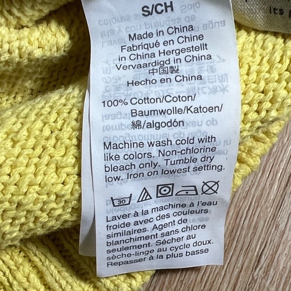 Madewell Cream and Soft Yellow Ombre Knit Style #AM300 Cropped Top Size S - Picture 16 of 16